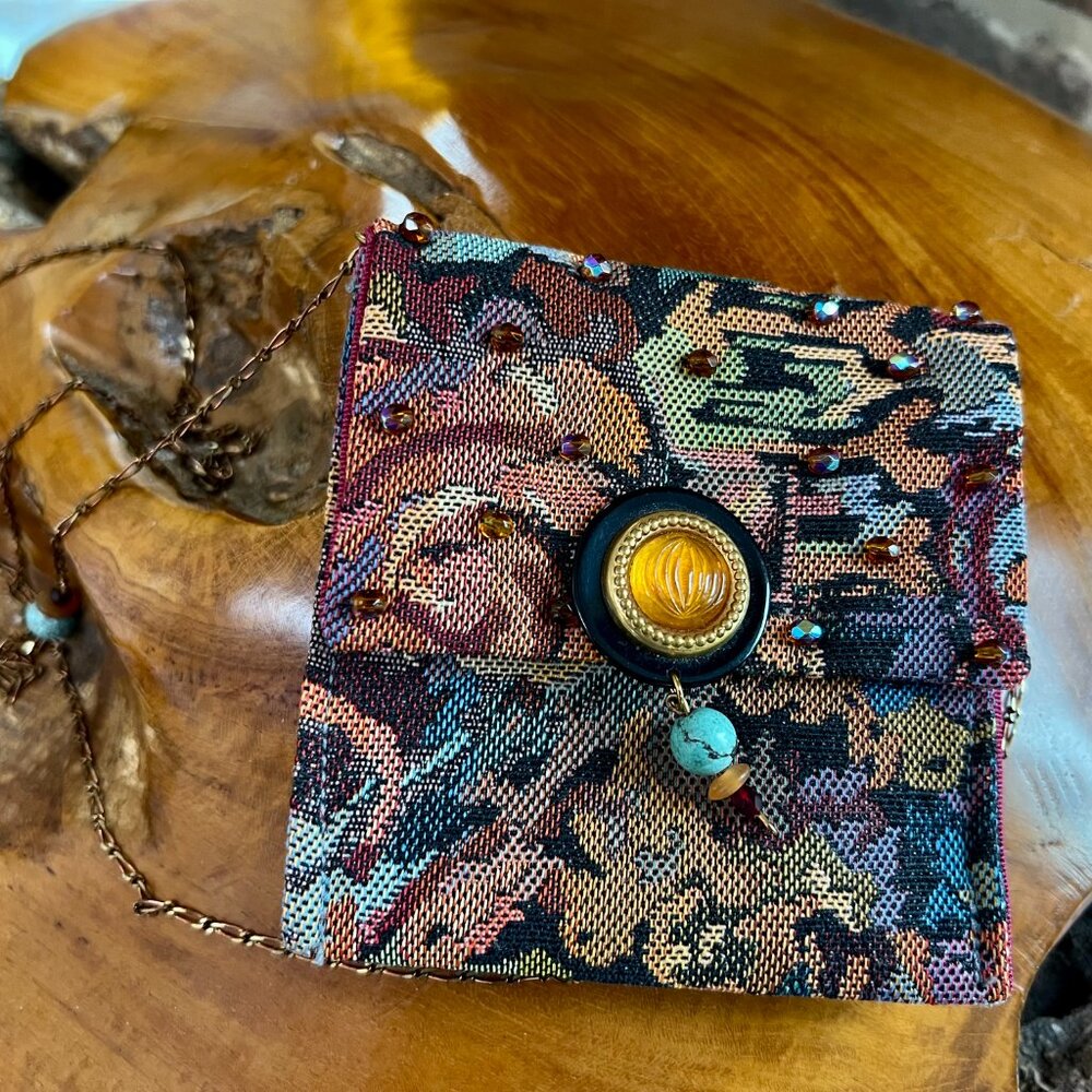 SALE! Beautiful Vintage Mini Tapestry Purse